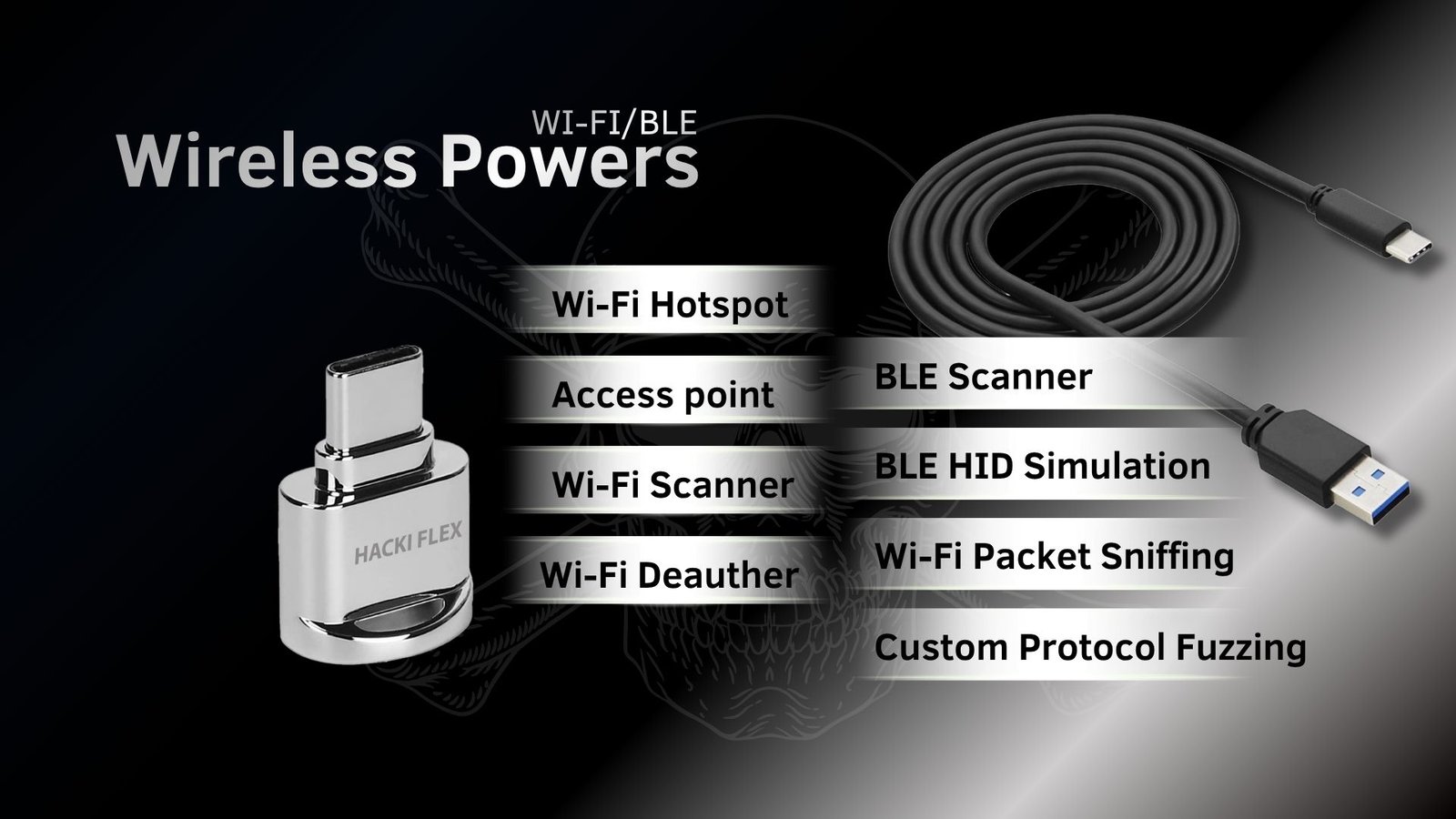 HackiFlex wireless powers and Wi-Fi capabilities